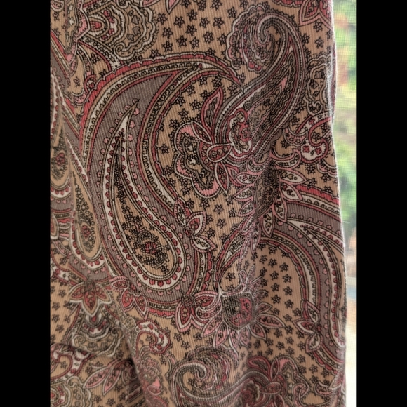 Vintage Esprit Fine Corduroy Paisley Jacket - Pinks And Tans - Picture 6 of 14